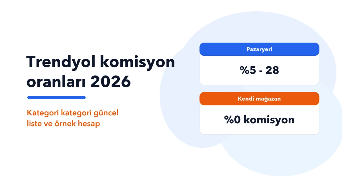 Trendyol Komisyon Oranları 2026: Kategori Kategori Güncel Liste